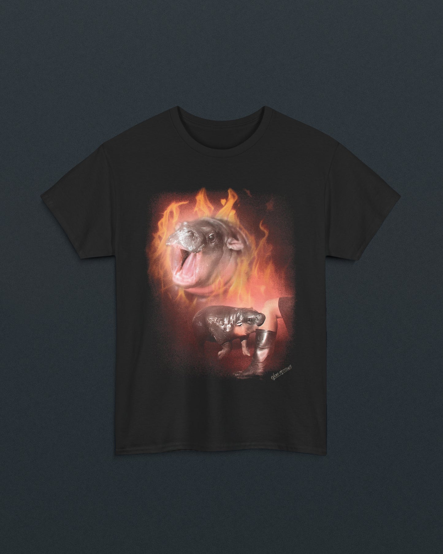 Moo Deng Flames Tee