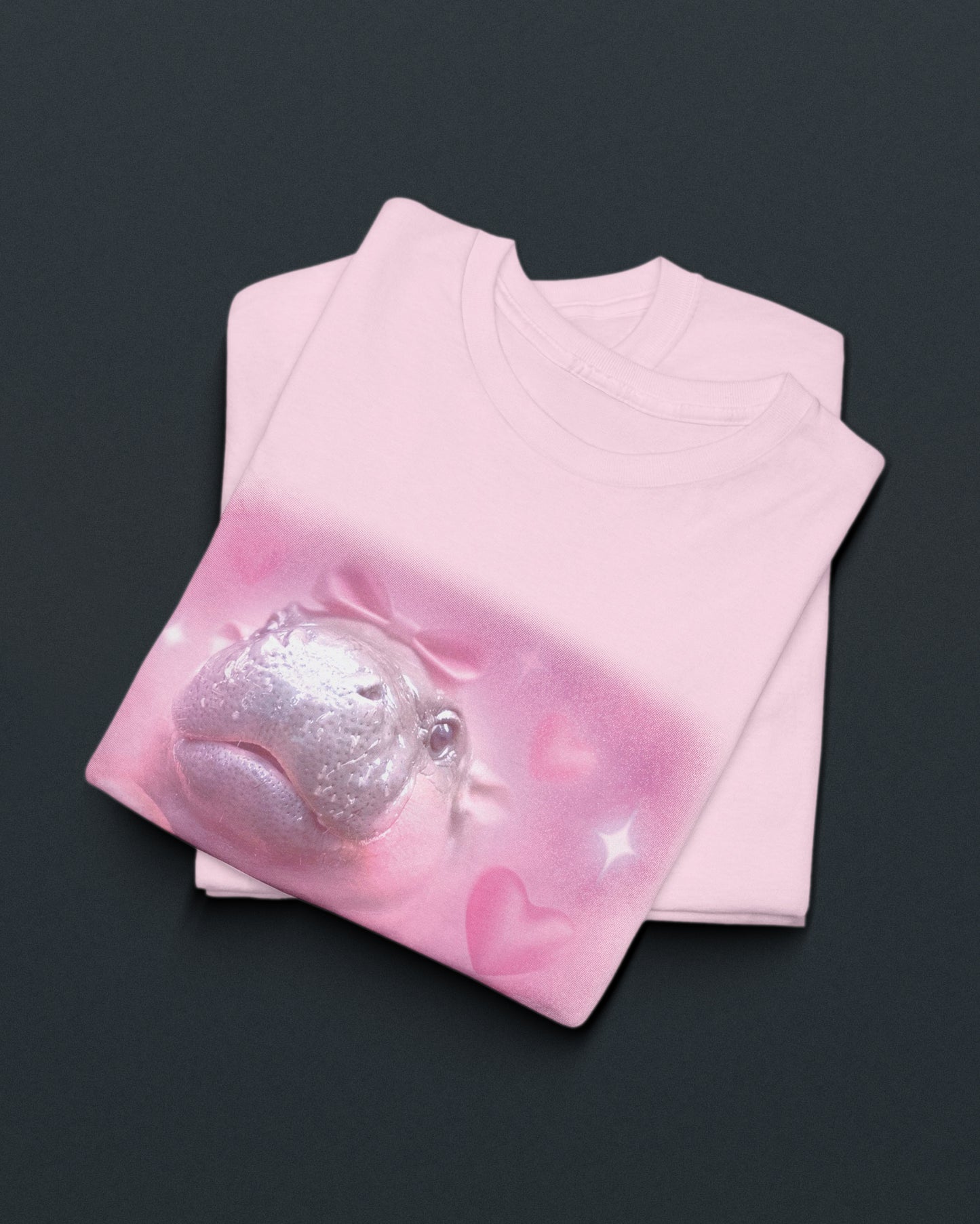 Moo Deng Pink Tee