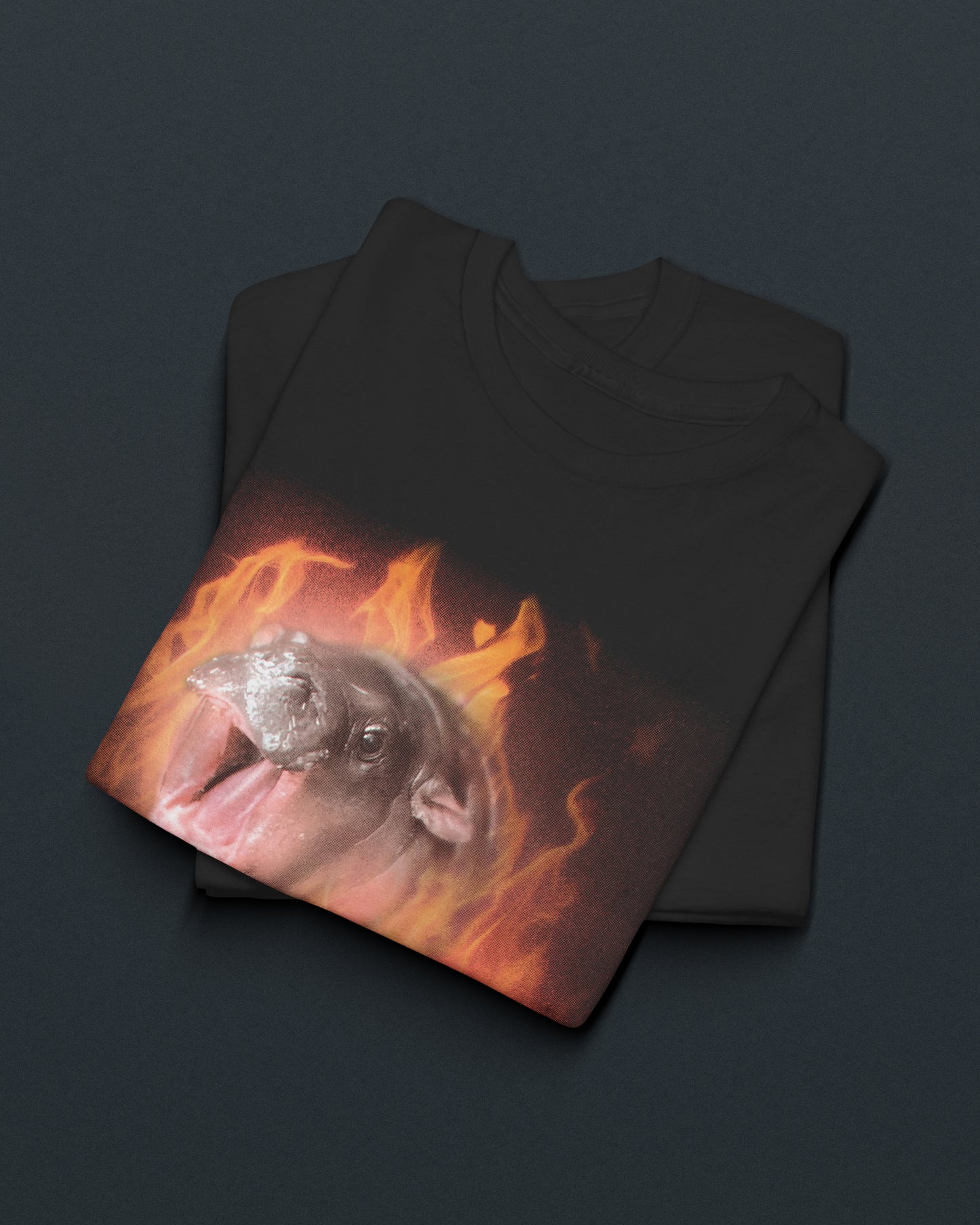 Moo Deng Flames Tee