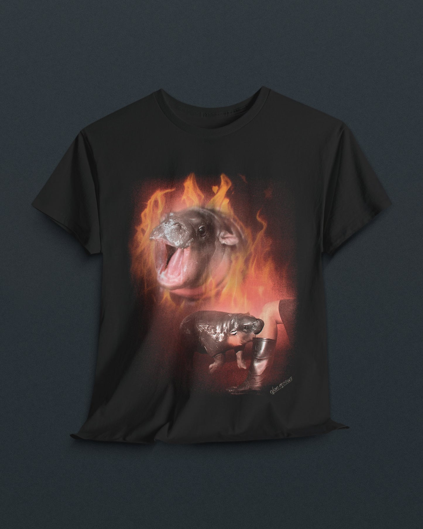 Moo Deng Flames Tee