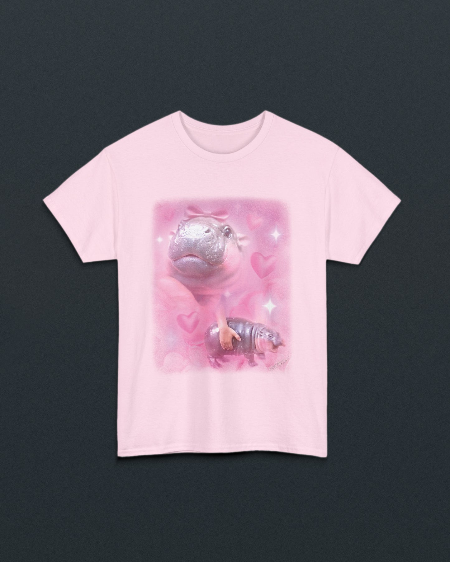 Moo Deng Pink Tee