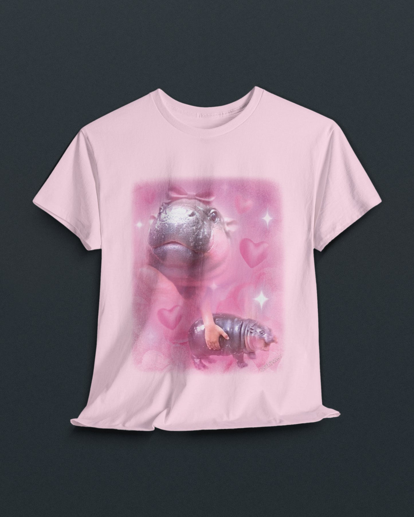 Moo Deng Pink Tee