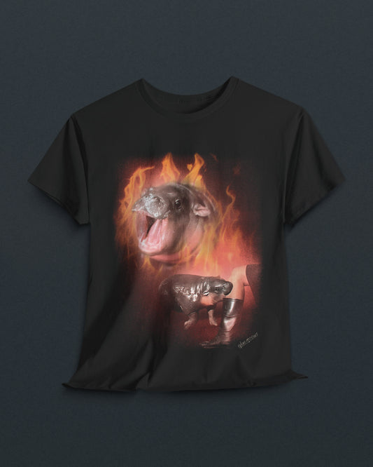 Moo Deng Flames Tee