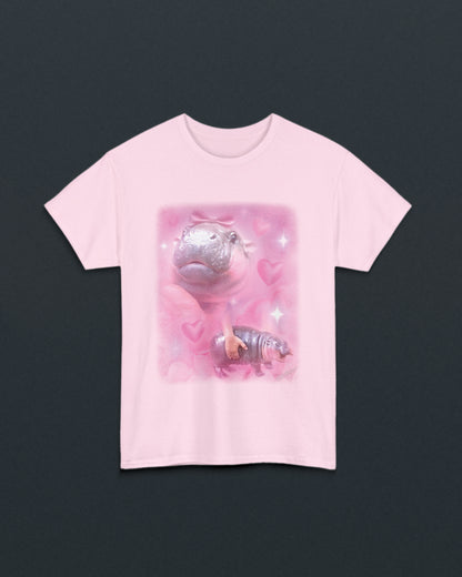 Moo Deng Pink Tee