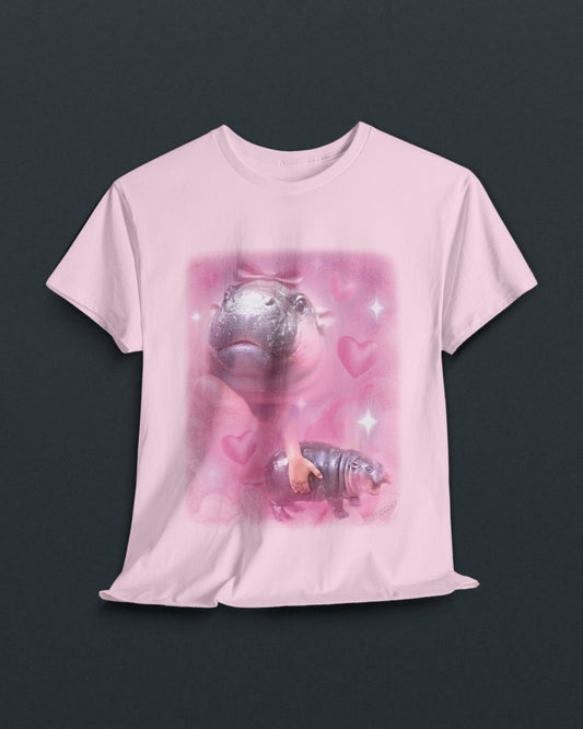 Moo Deng Pink Tee