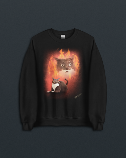 Squeaky Joe Flames Crew Neck Sweatshirt
